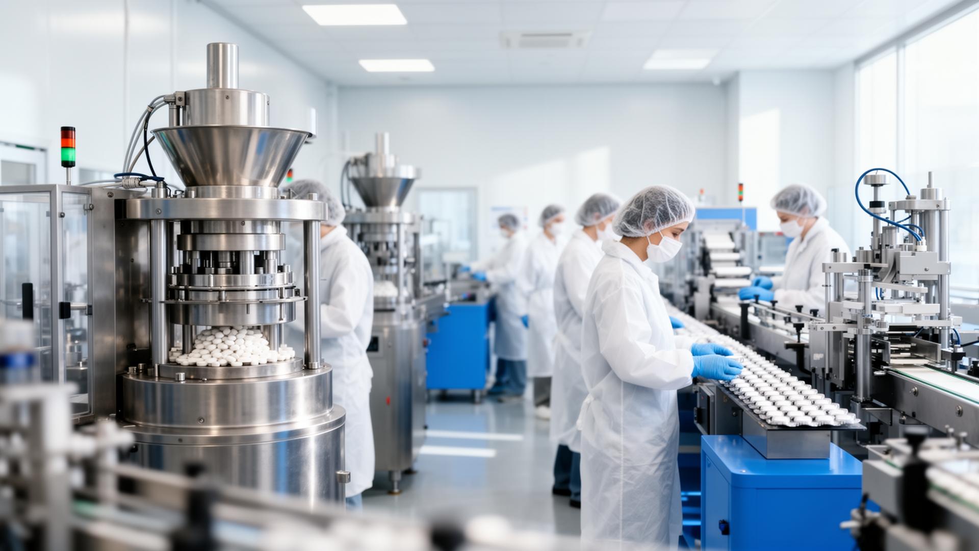 Pharmaceutical manufacturing line